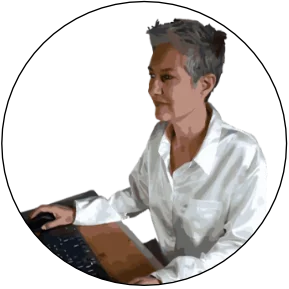 dessin-profil-valerie-dans-cercle créart's Web photo de profil webdesigner